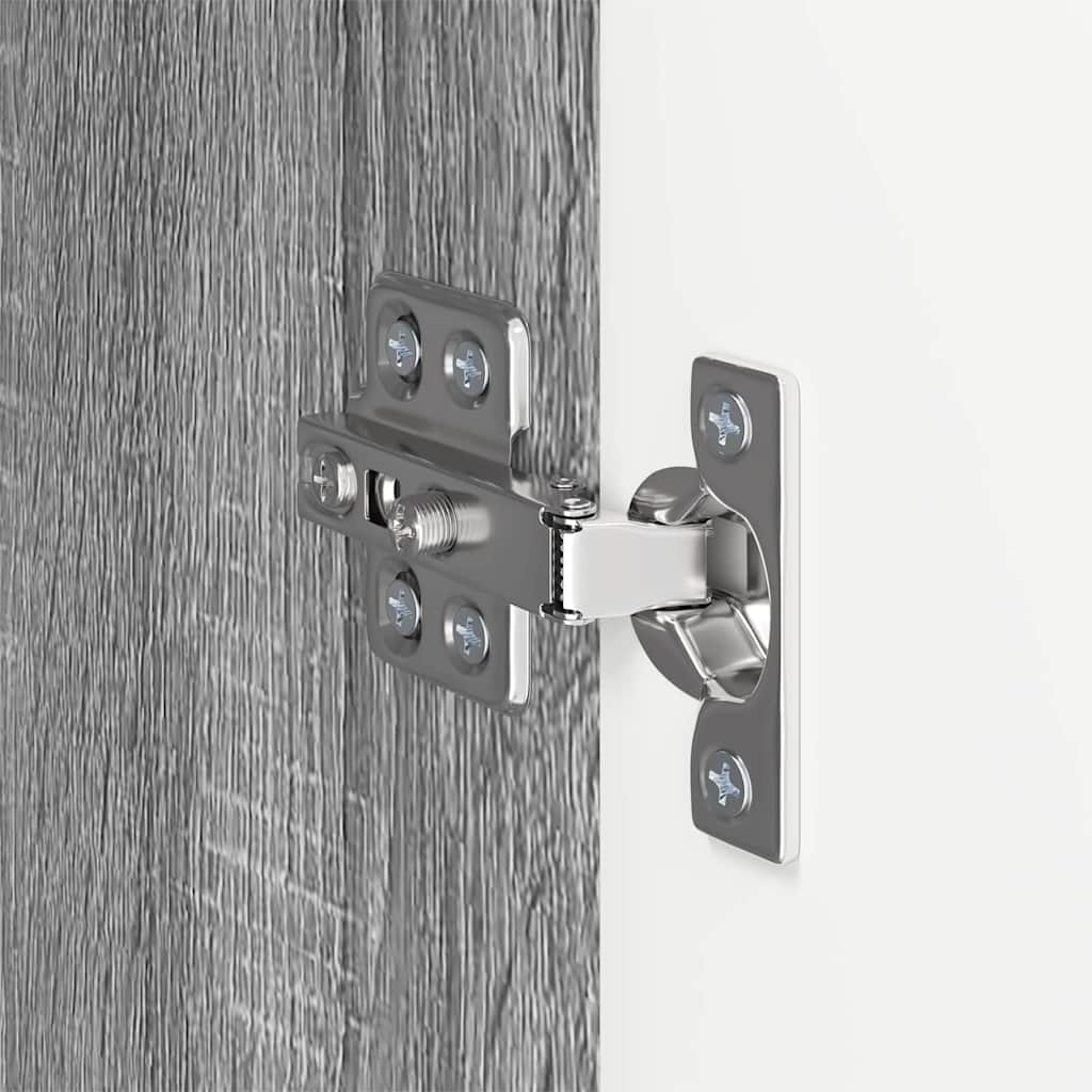 Dulap TV de perete Gri Sonoma 59,5 x 31 x 80 cm Lemn compozit GartenMobel Dekor