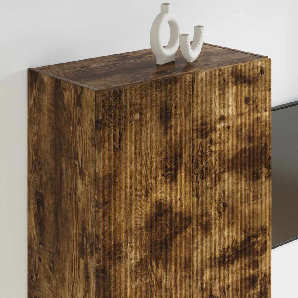 Dulap TV de perete Pe perete Stejar fumuriu 59,5 x 31 x 100 cm GartenMobel Dekor