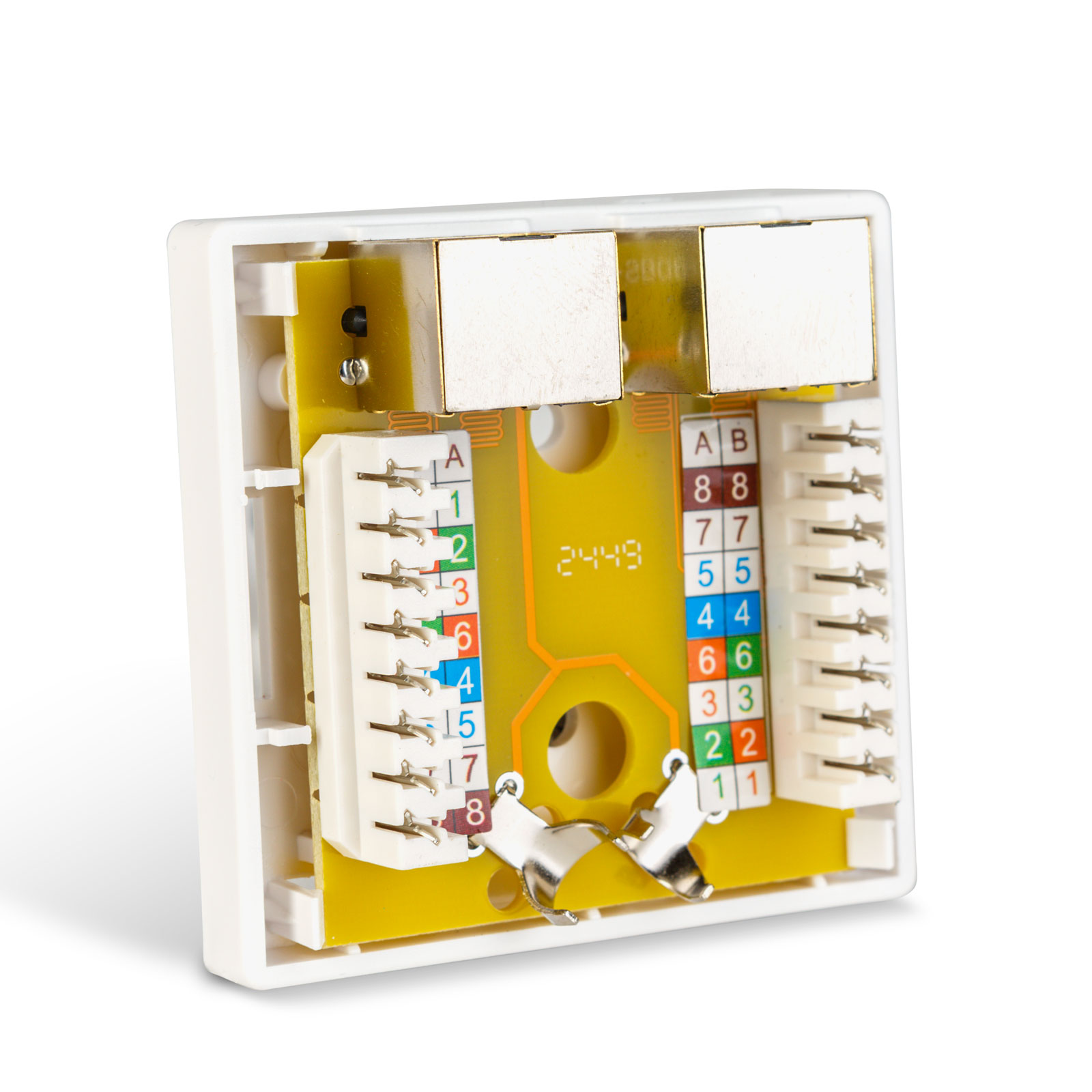 Priza dublă perete FTP CAT6 - 8P8C (RJ45) - Montaj la suprafață Best CarHome