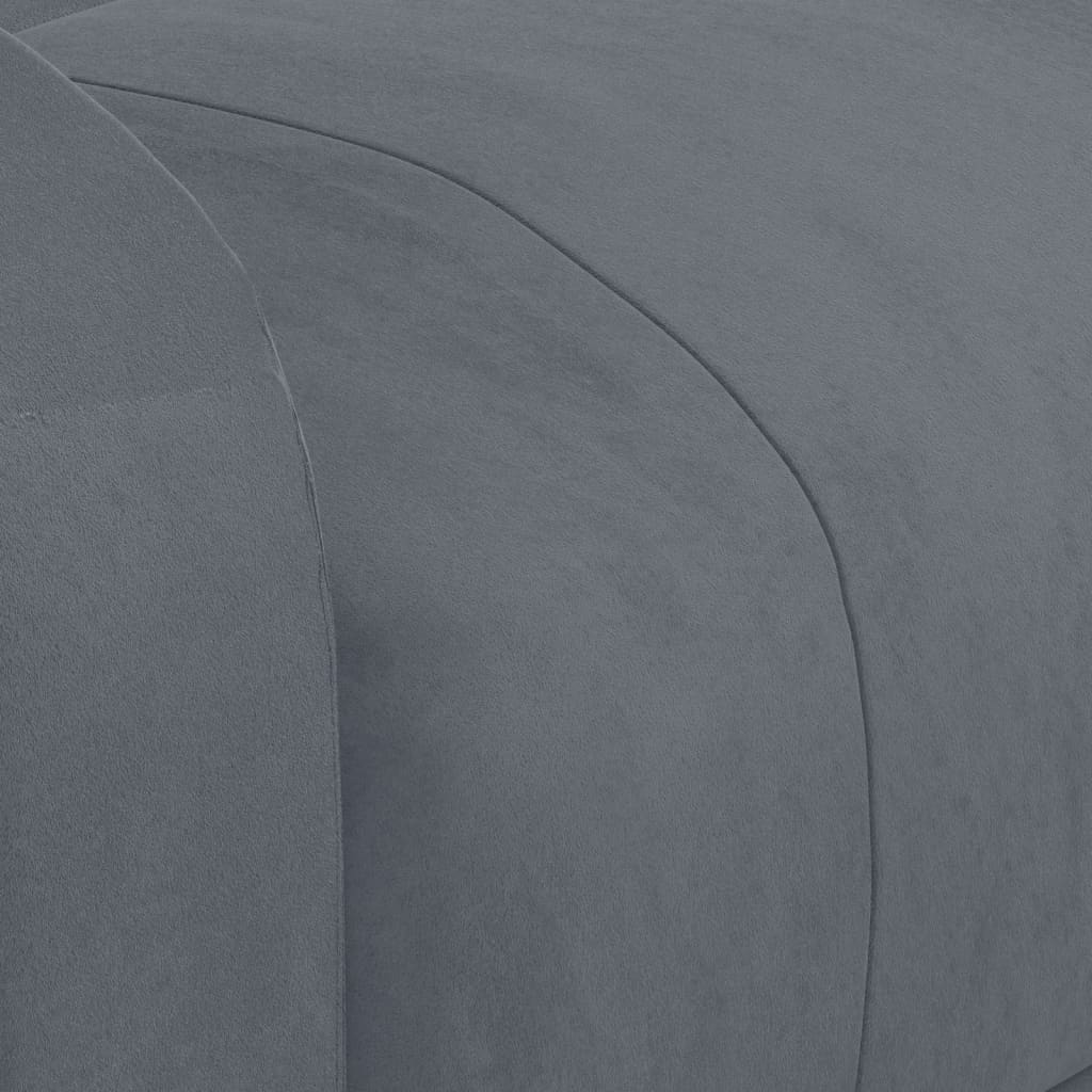 Fotoliu de masaj electric, gri închis, catifea GartenMobel Dekor