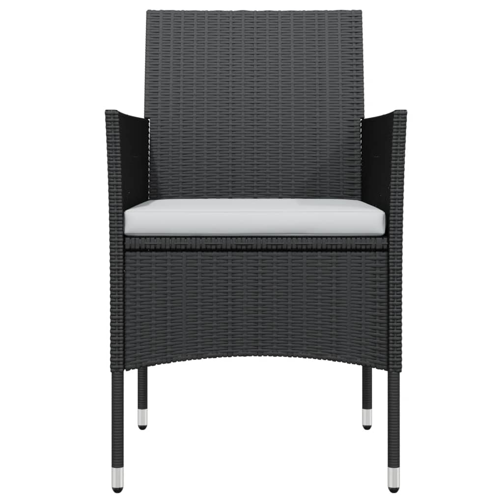 Set mobilier de grădină cu perne, 3 piese, negru GartenMobel Dekor
