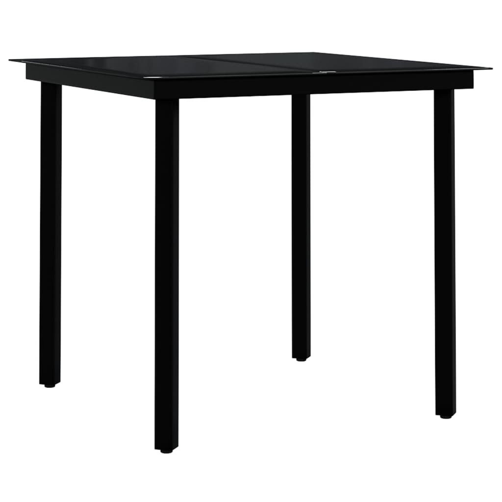 Set mobilier de grădină, 3 piese, gri și negru GartenMobel Dekor
