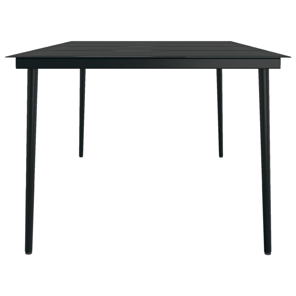 Set mobilier de grădină, negru, 7 piese GartenMobel Dekor