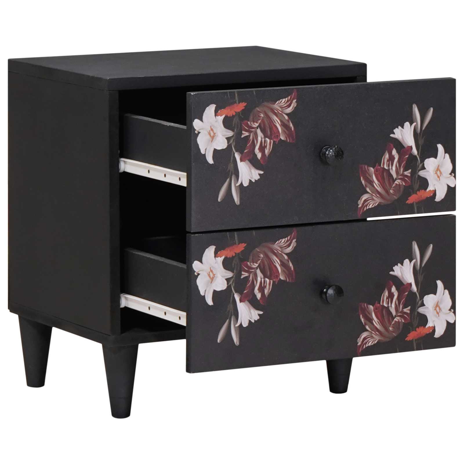 Noptieră cu sertar Maro 40 x 33,5 x 46 cm Lemn de mango solid GartenMobel Dekor