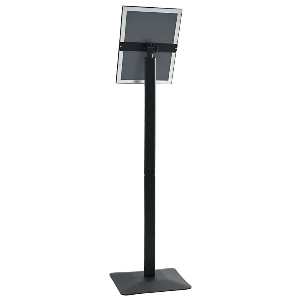 Suport poster tip pedestal Negru a4 Aluminiu și PVC GartenMobel Dekor