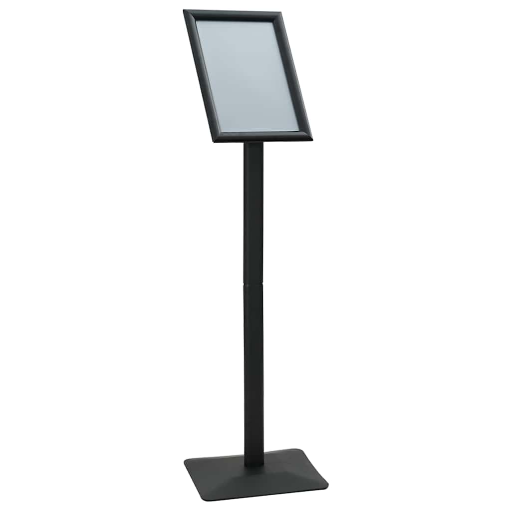 Suport poster tip pedestal Negru a4 Aluminiu și PVC GartenMobel Dekor