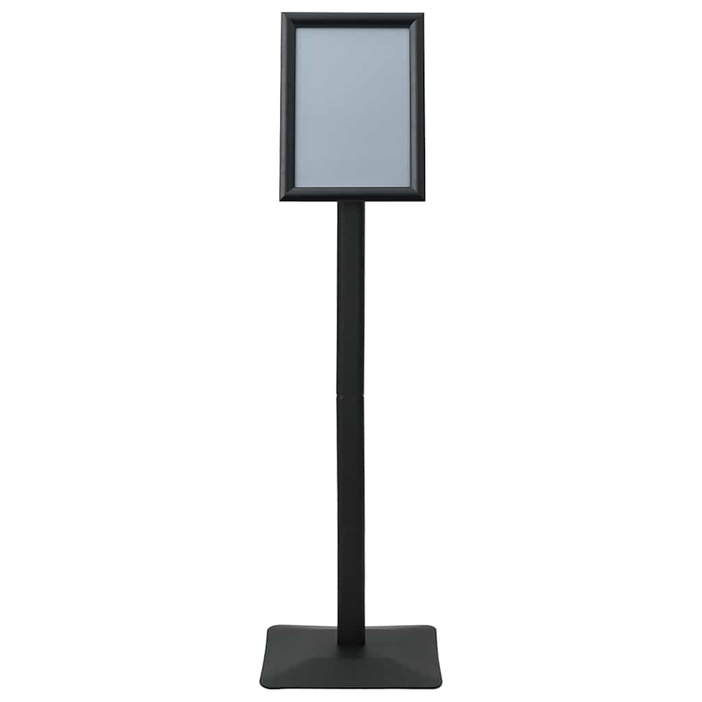 Suport poster tip pedestal Negru a4 Aluminiu și PVC GartenMobel Dekor