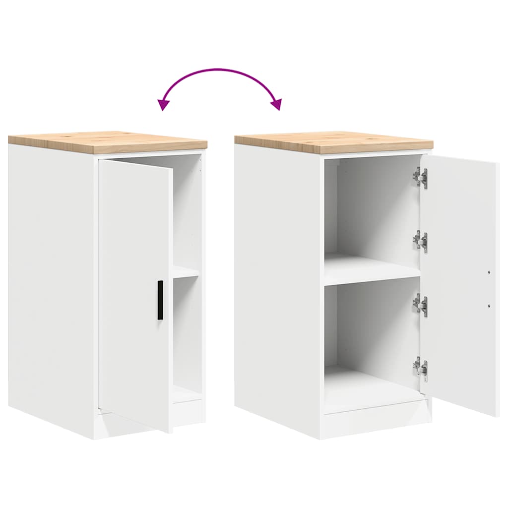 Dulap depozitare garaj alb 40x51x85 cm lemn masiv de pin GartenMobel Dekor