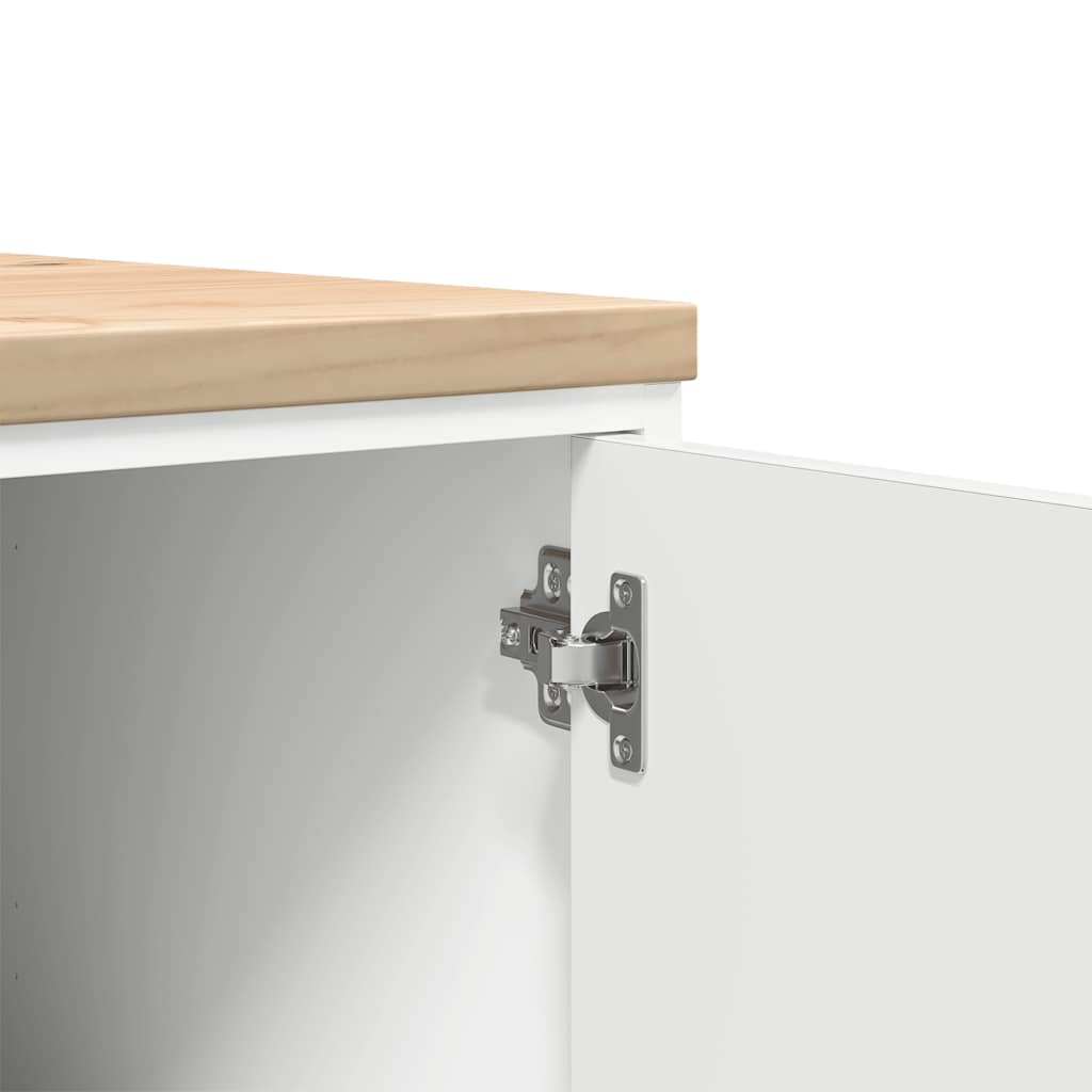 Dulap depozitare garaj alb 40x51x85 cm lemn masiv de pin GartenMobel Dekor