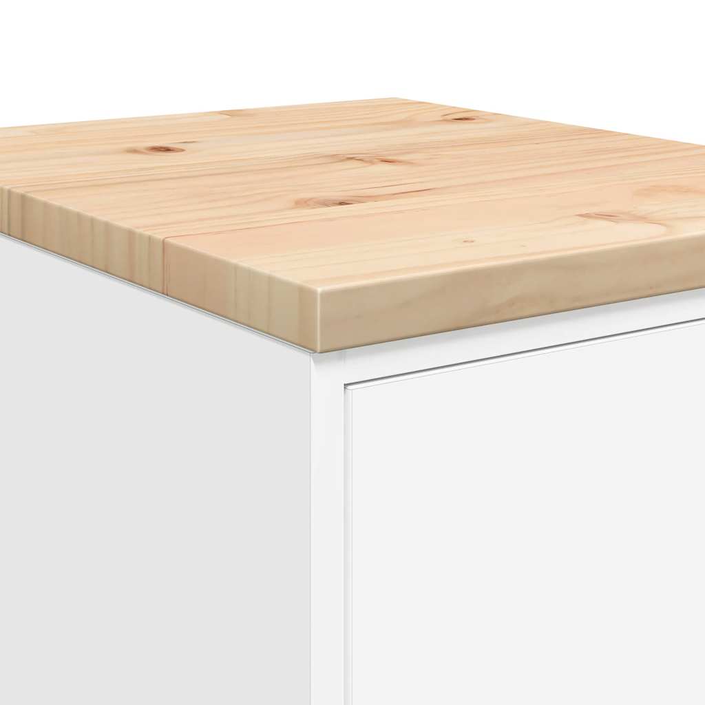 Dulap depozitare garaj alb 40x51x85 cm lemn masiv de pin GartenMobel Dekor