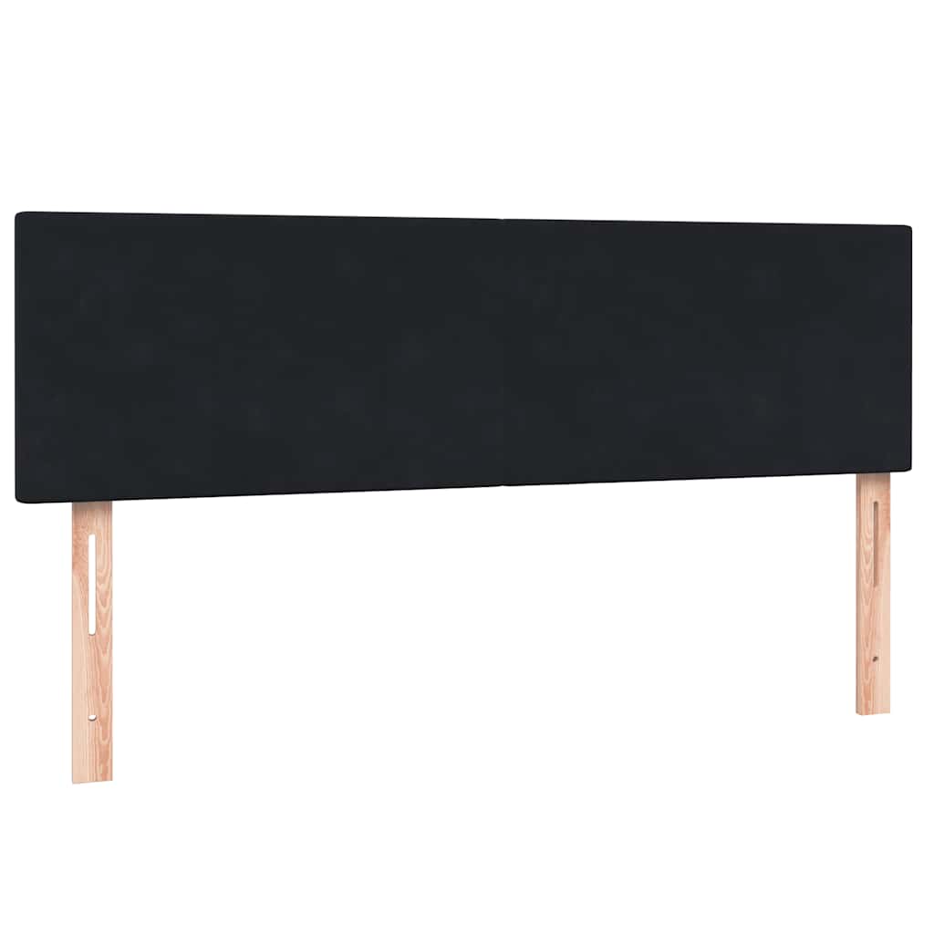 Pat box spring cu saltea, negru, 160x210 cm, catifea GartenMobel Dekor