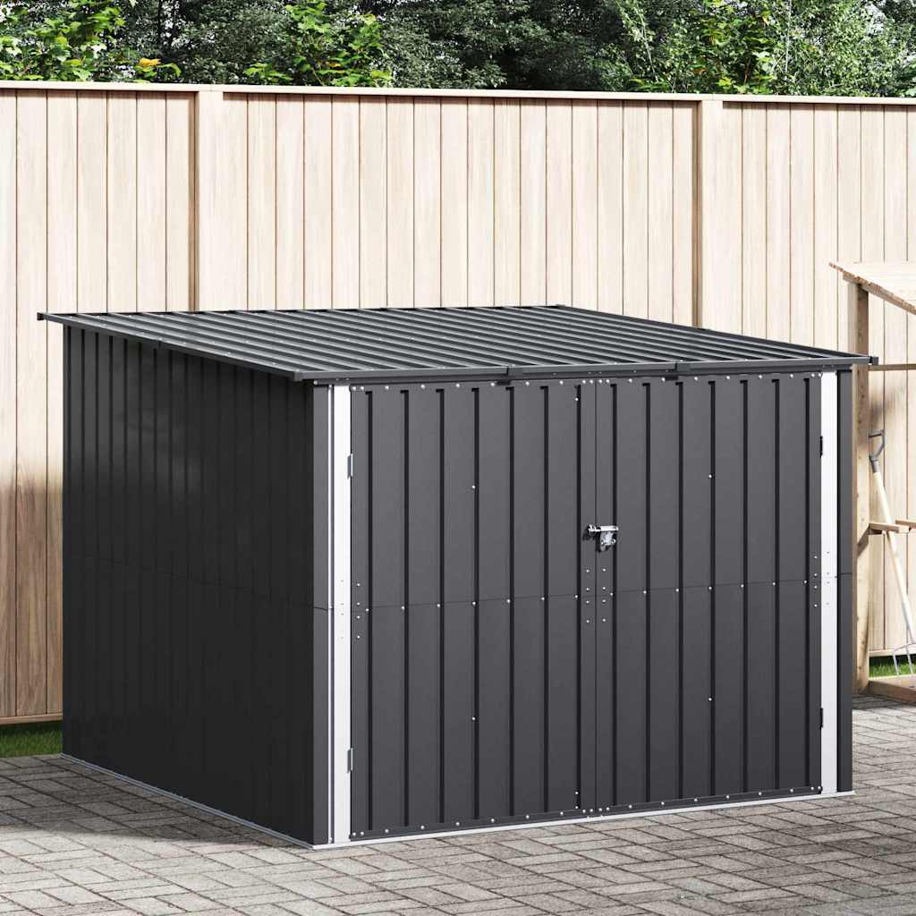 Shed pentru biciclete 3 pcs Antracit 215 x 206 x 157 cm Metal GartenMobel Dekor