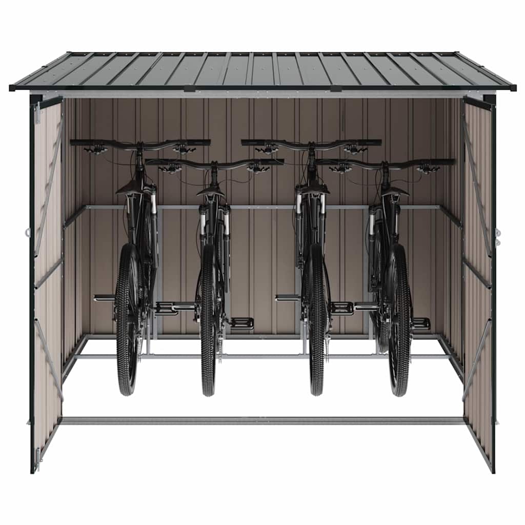 Shed pentru biciclete 3 pcs Antracit 215 x 206 x 157 cm Metal GartenMobel Dekor