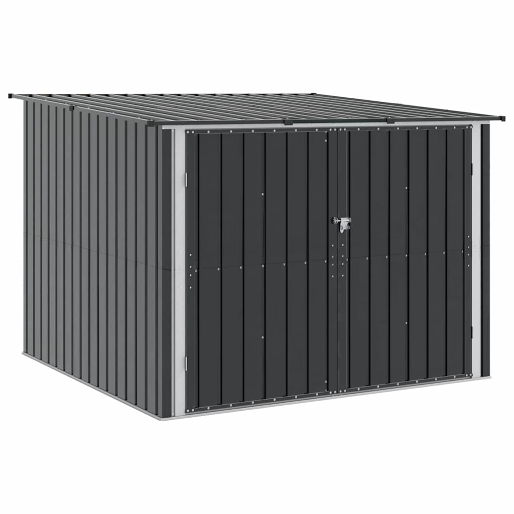 Shed pentru biciclete 3 pcs Antracit 215 x 206 x 157 cm Metal GartenMobel Dekor