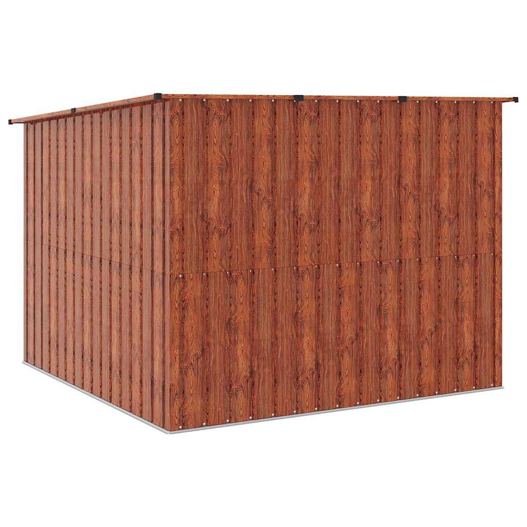 Shed pentru biciclete 3 pcs Maro 215 x 206 x 157 cm Metal GartenMobel Dekor