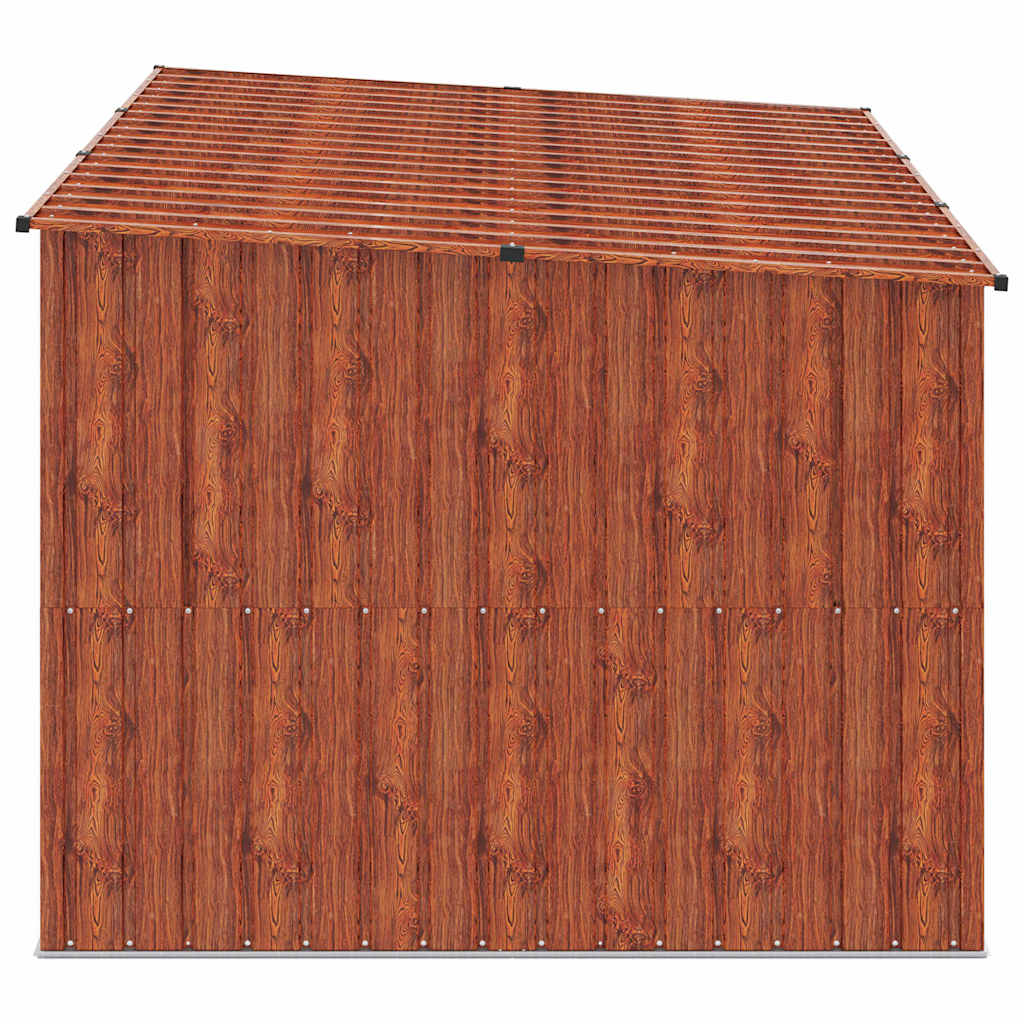 Shed pentru biciclete 3 pcs Maro 215 x 206 x 157 cm Metal GartenMobel Dekor