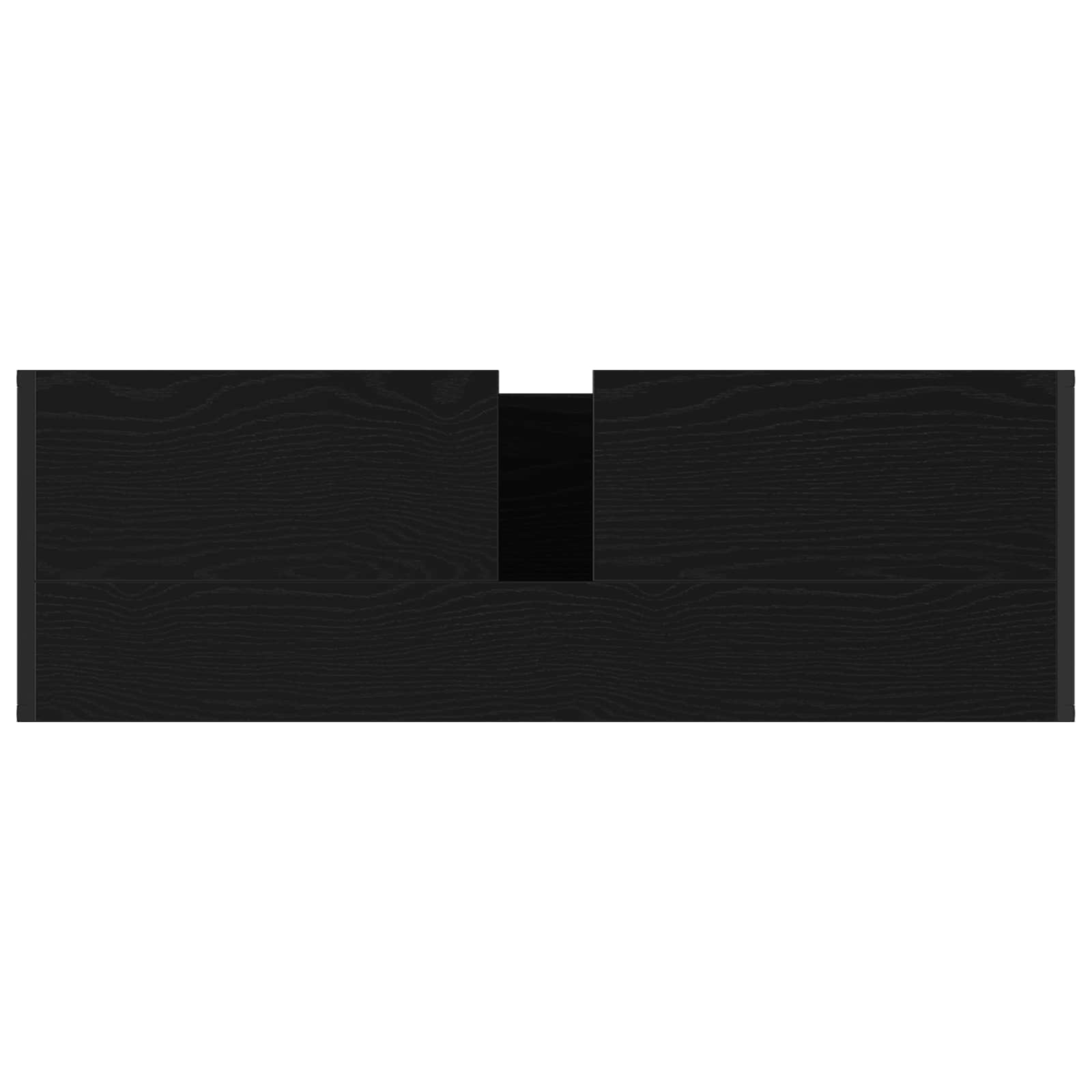 Set de mobilier pentru baie cu raft Stejar Negru Lemn compozit GartenMobel Dekor