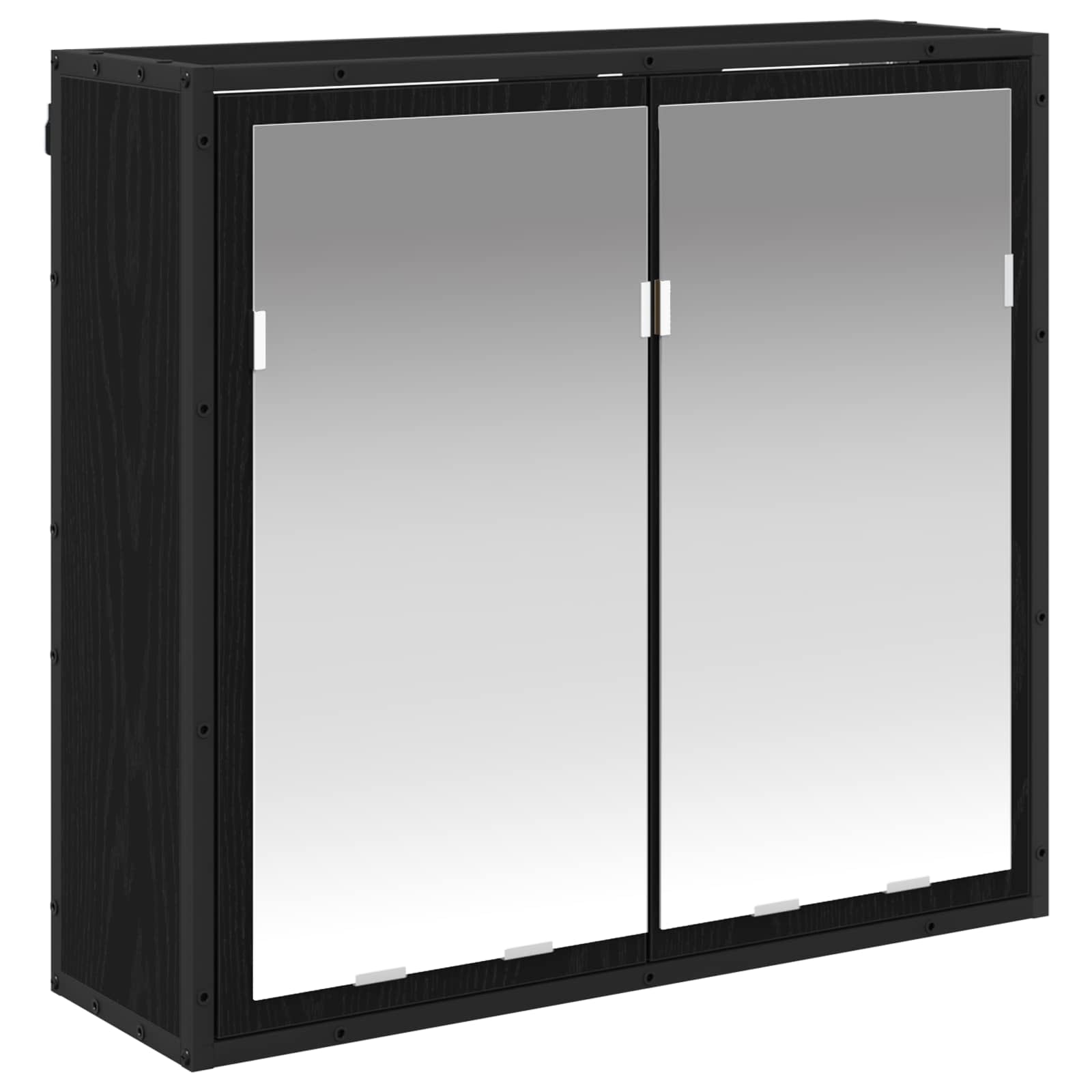 Set de mobilier pentru baie cu raft Stejar Negru Lemn compozit GartenMobel Dekor