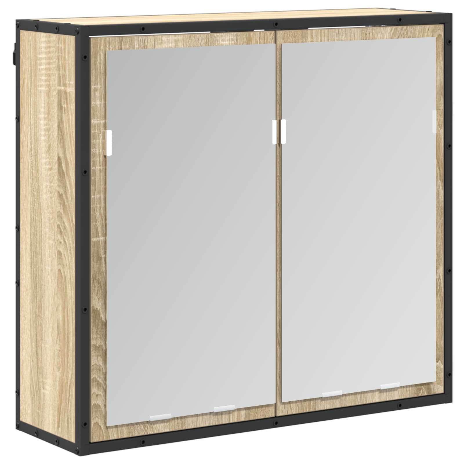 Set de mobilier pentru baie cu raft Stejar Sonoma Lemn compozit GartenMobel Dekor