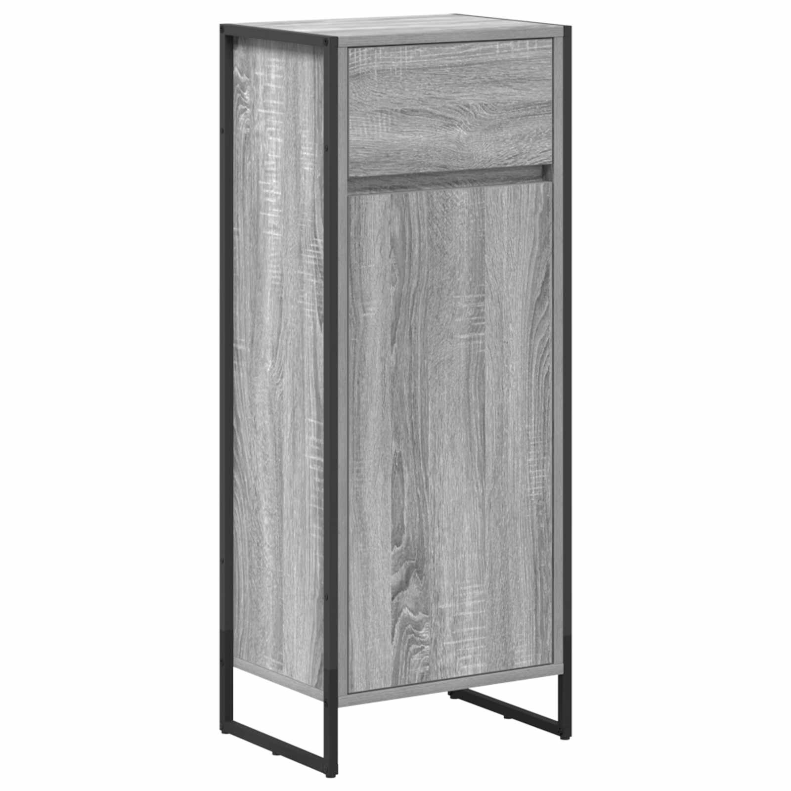 Set de mobilier pentru baie cu sertar Gri Sonoma Lemn compozit GartenMobel Dekor