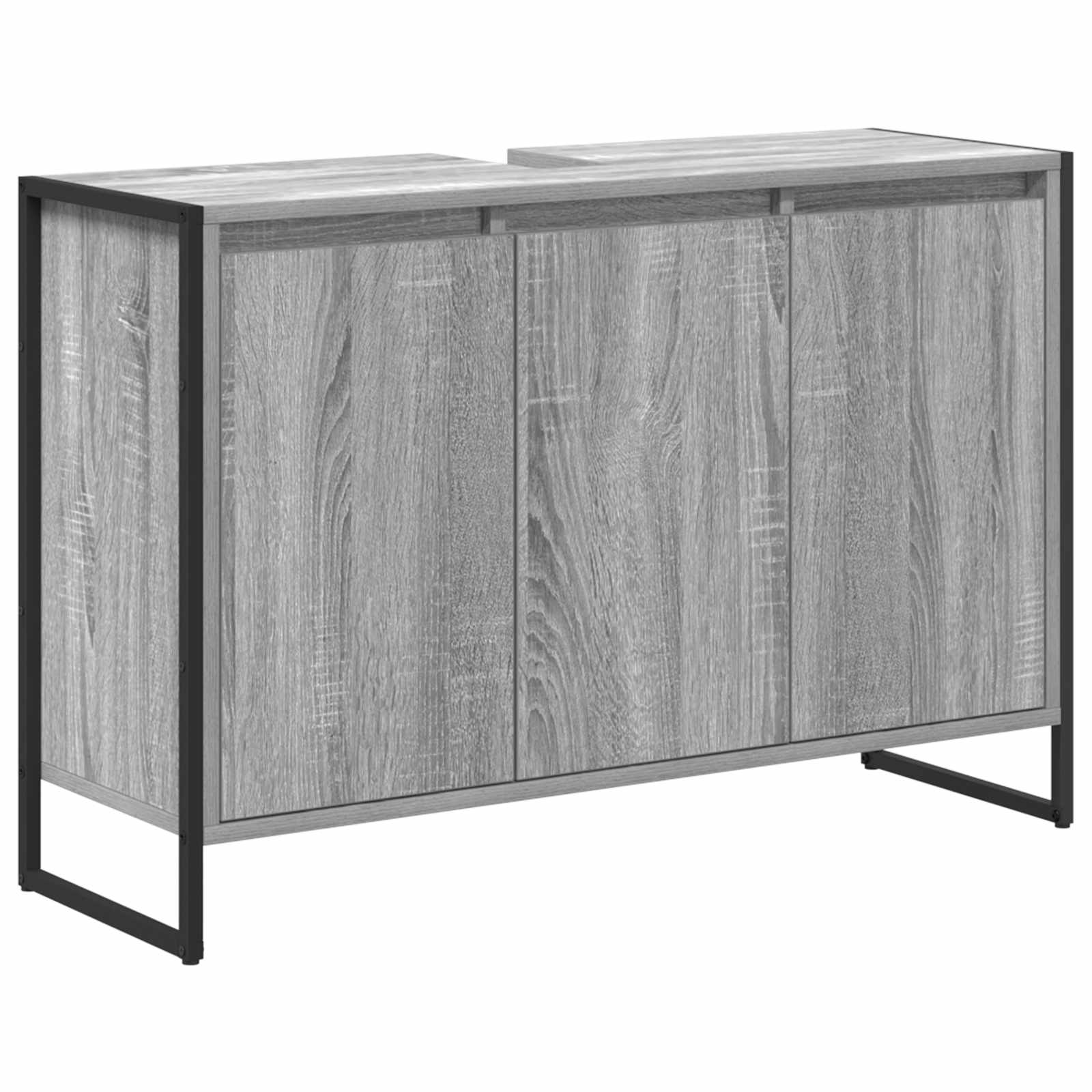 Set de mobilier pentru baie cu sertar Gri Sonoma Lemn compozit GartenMobel Dekor