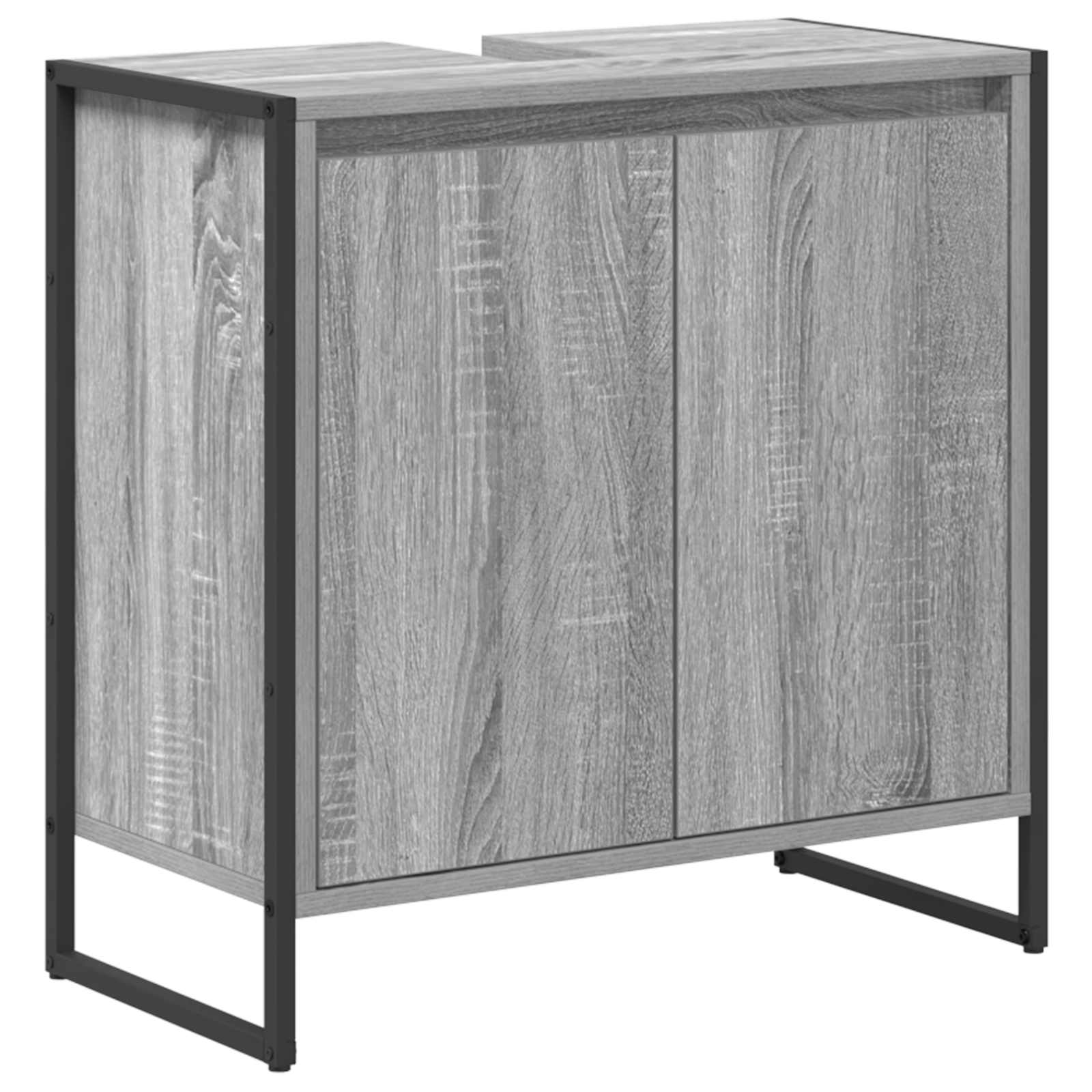 Set de mobilier pentru baie cu sertar Gri Sonoma Lemn compozit GartenMobel Dekor