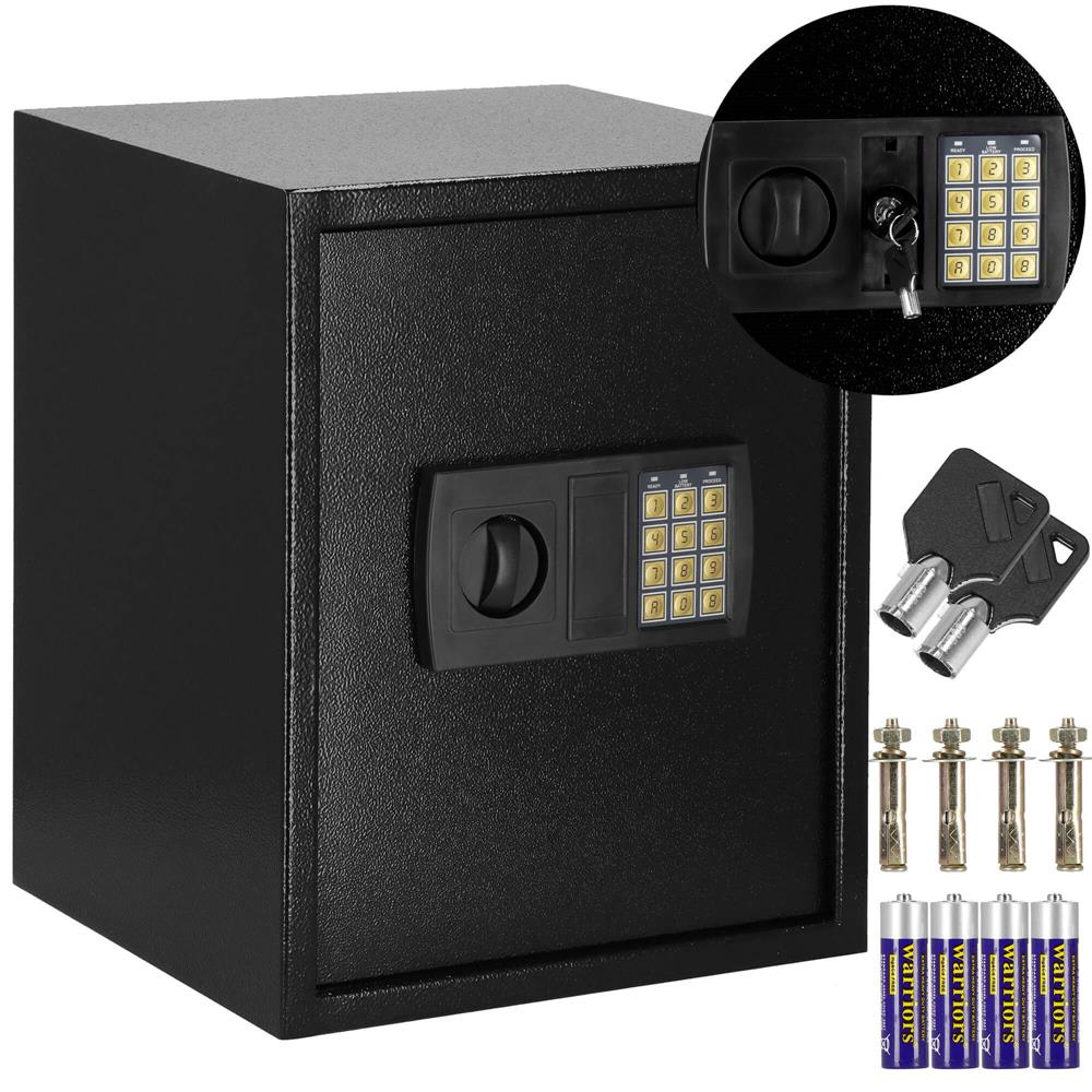 Seif electronic standard cu cifru si cheie, 415x350x310 mm, negru Household NewTrend