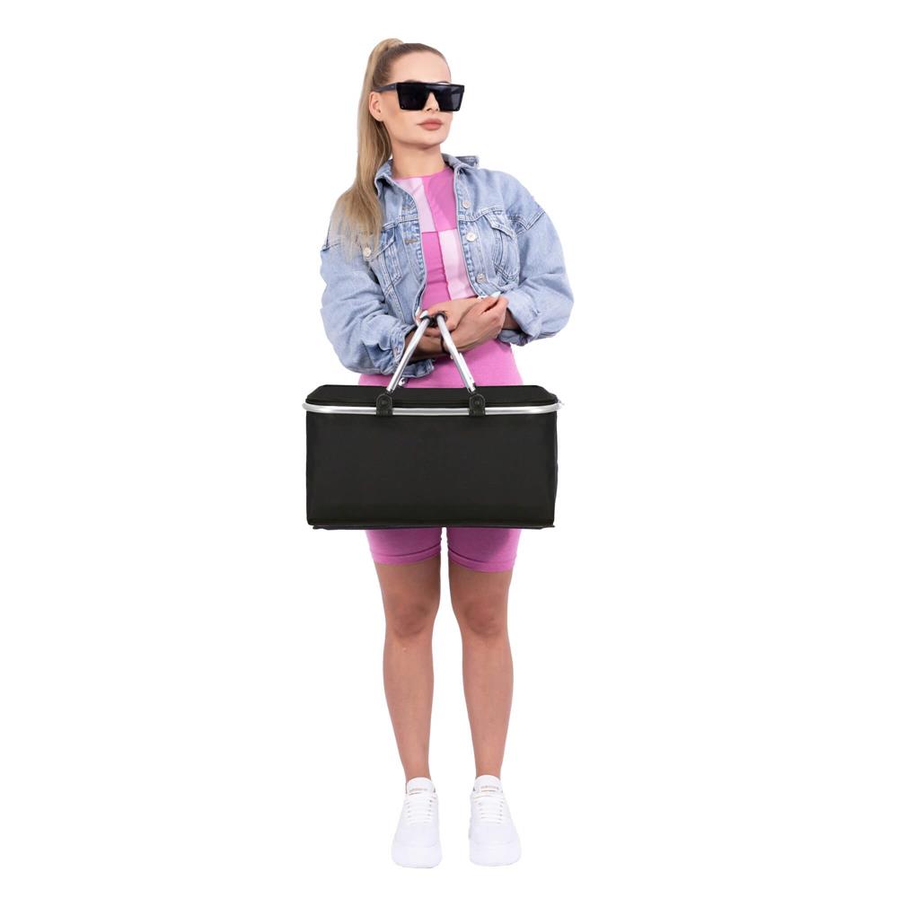 Geanta pentru picnic sau plaja, termoizolanta, 28 litri, negru Household NewTrend