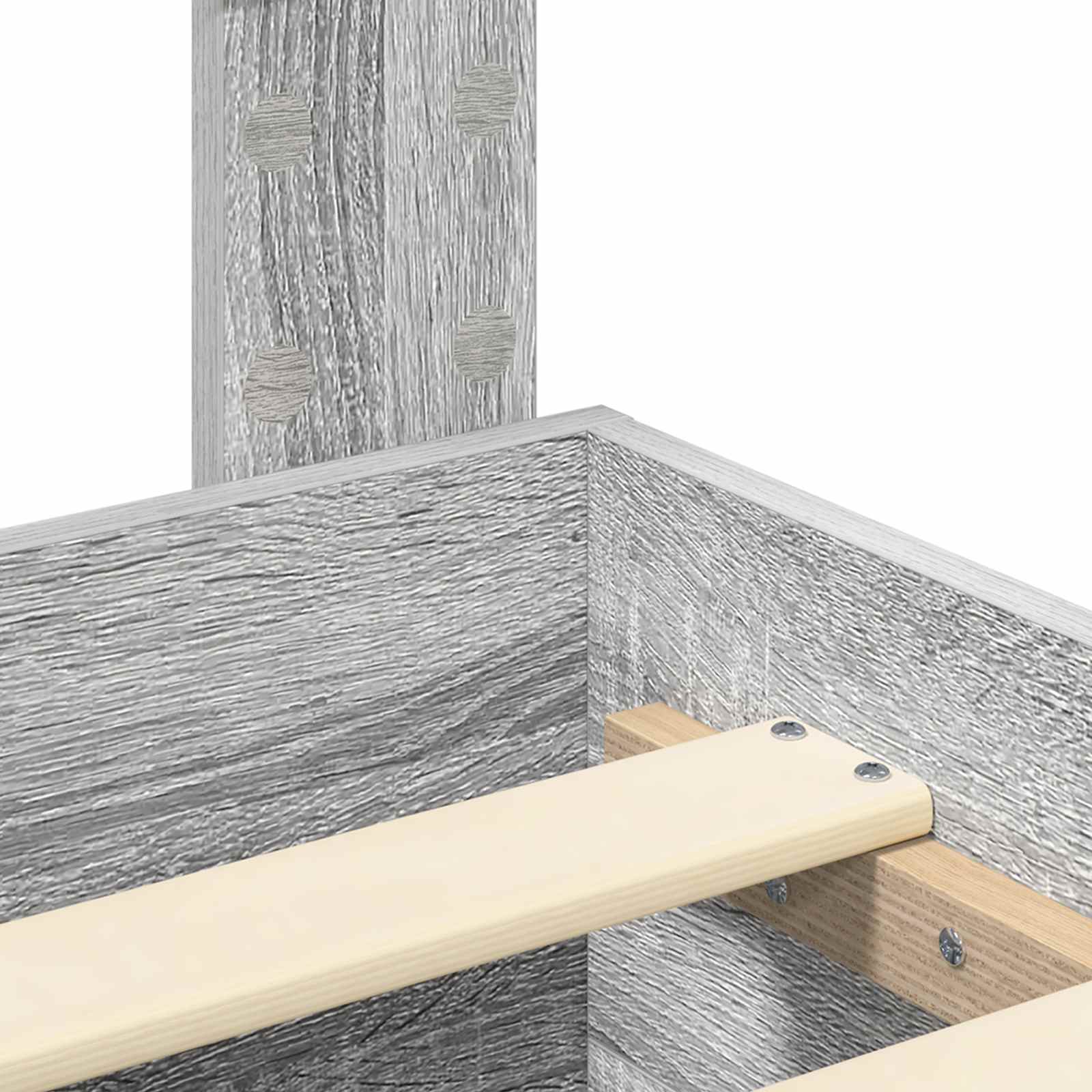 Cadru de pat cu sertar Gri Sonoma 160 x 200 cm Lemn compozit GartenMobel Dekor