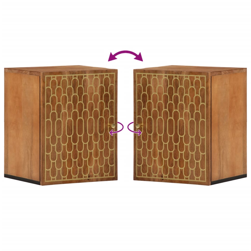 Dulap de perete de baie, 38x33x48 cm, lemn masiv de mango GartenMobel Dekor