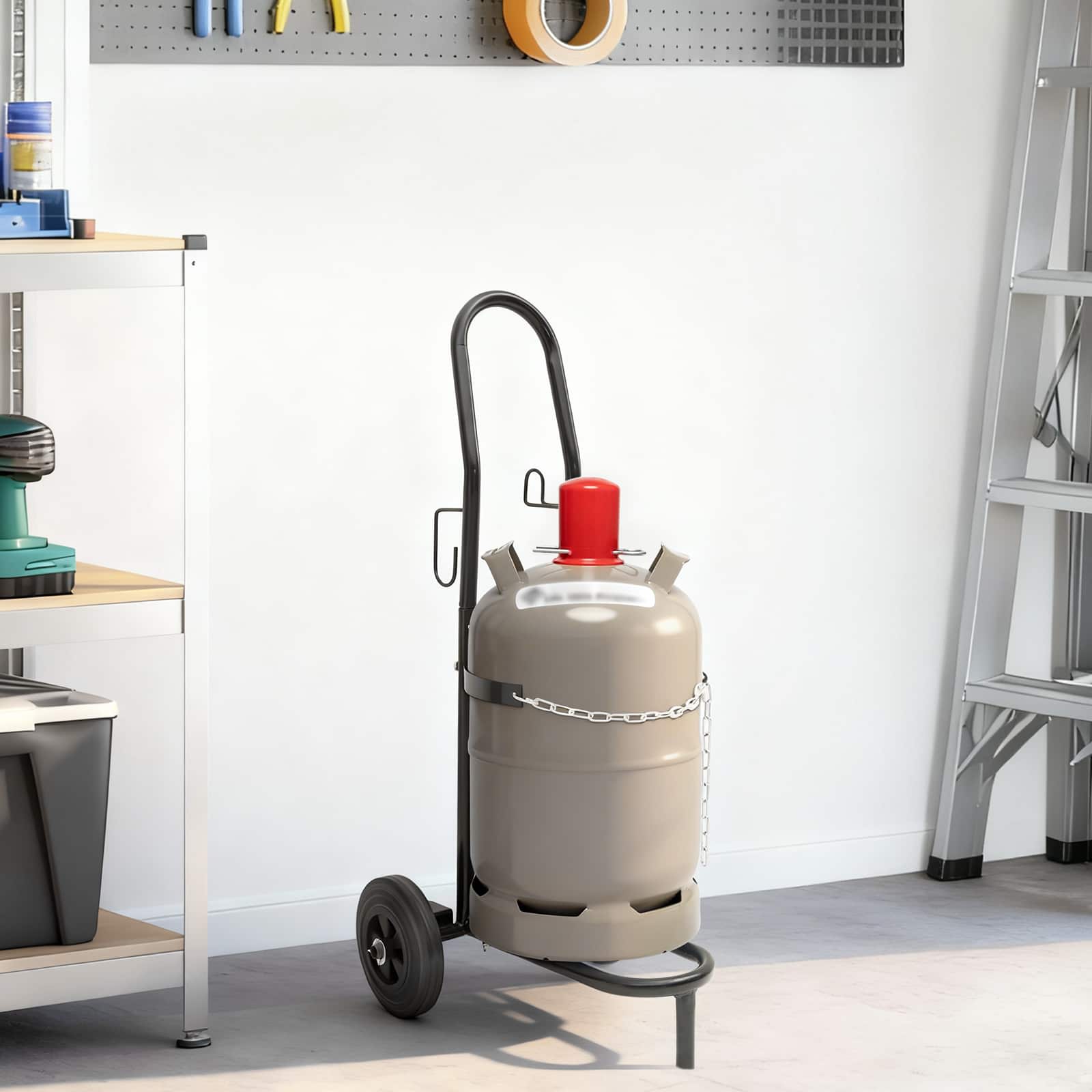 Cărucior manual Negru și roșu 49 x 49 x 101 cm Oțel GartenMobel Dekor