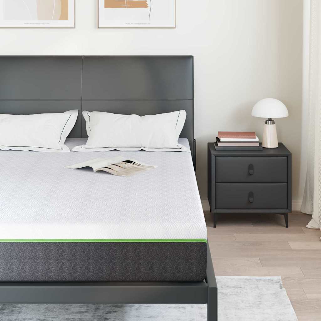 Saltea Alb și gri 140 x 190 cm Arcuri din buzunar GartenMobel Dekor