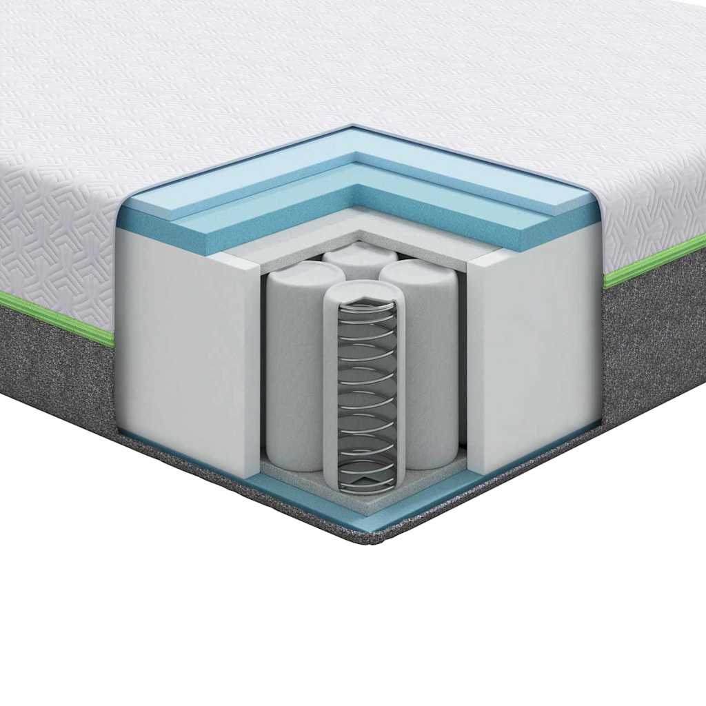 Saltea Alb și gri 140 x 200 cm Arcuri din buzunar GartenMobel Dekor