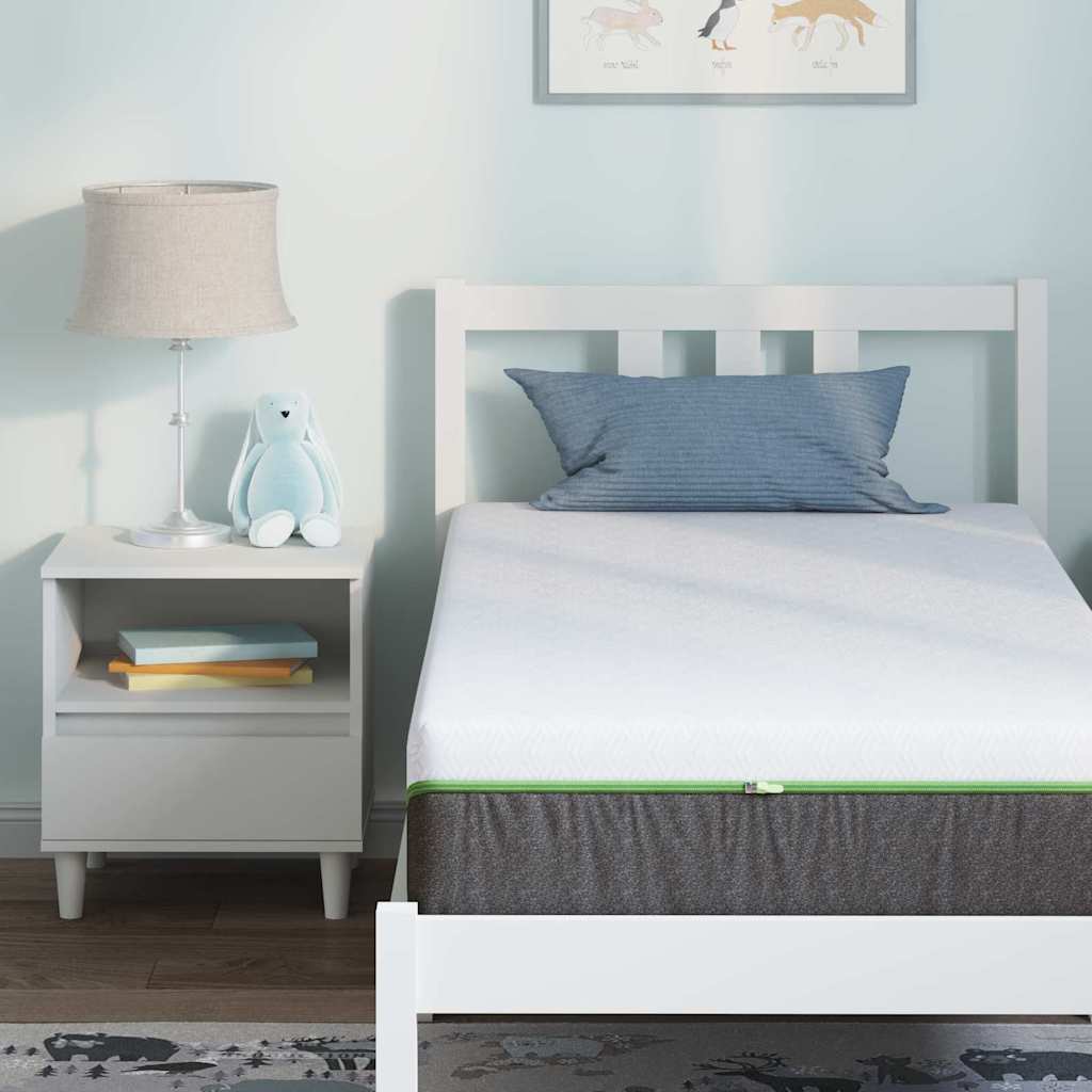 Saltea Alb și gri 80 x 160 cm Arcuri din buzunar GartenMobel Dekor