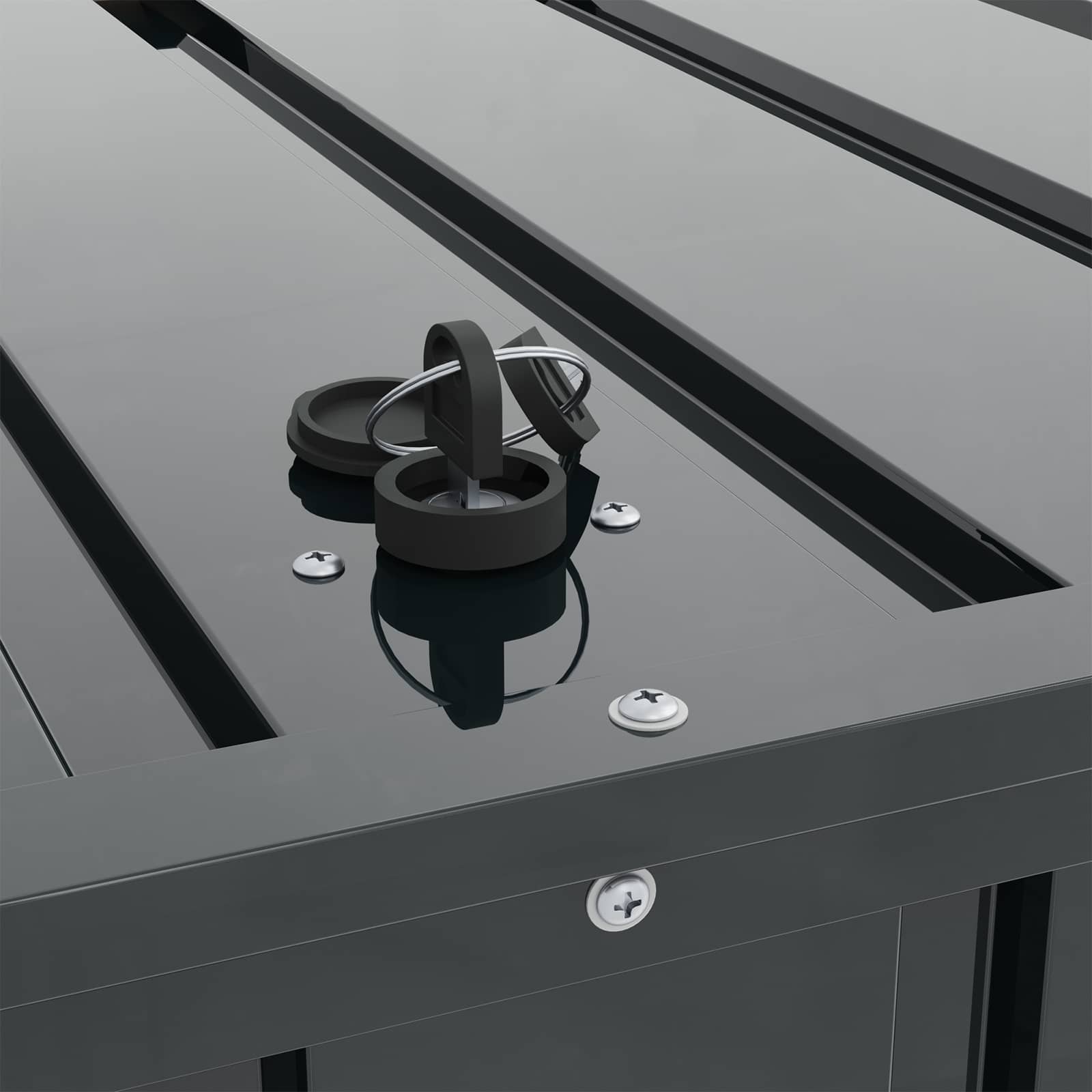 Cutie de depozitare pentru grădină Negru 101 x 56,5 x 50 cm GartenMobel Dekor