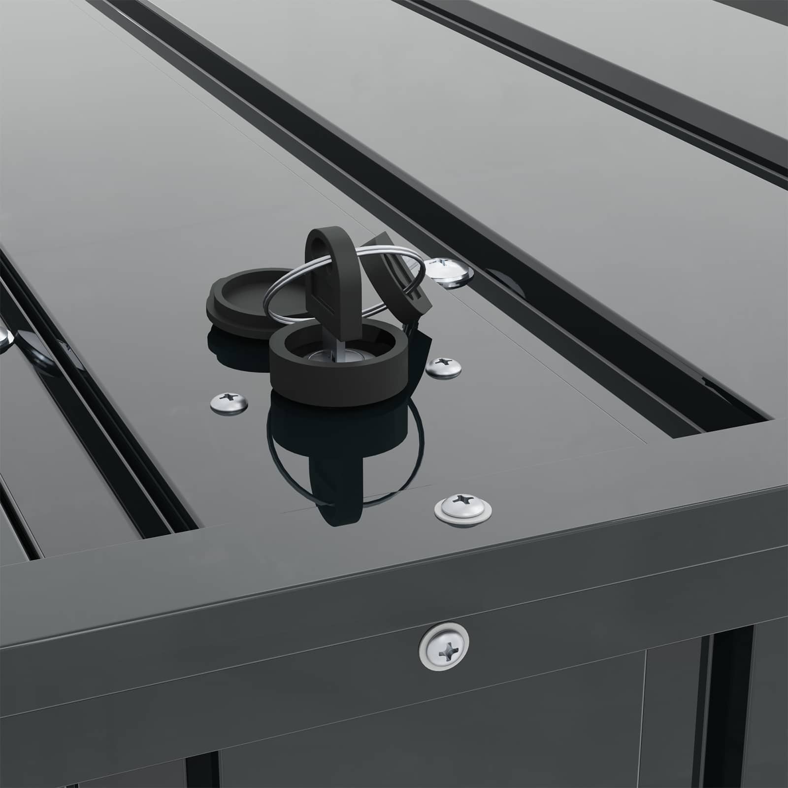 Cutie de depozitare pentru grădină Negru 101 x 82 x 50 cm Oțel GartenMobel Dekor