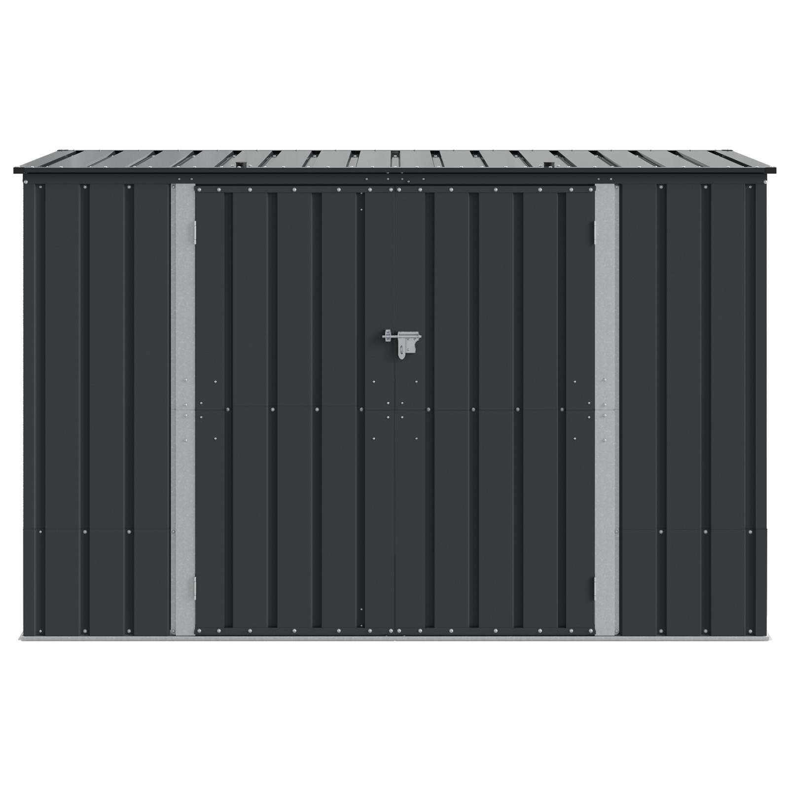 Cutie de depozitare pentru grădină Negru 214 x 82 x 132 cm Oțel GartenMobel Dekor