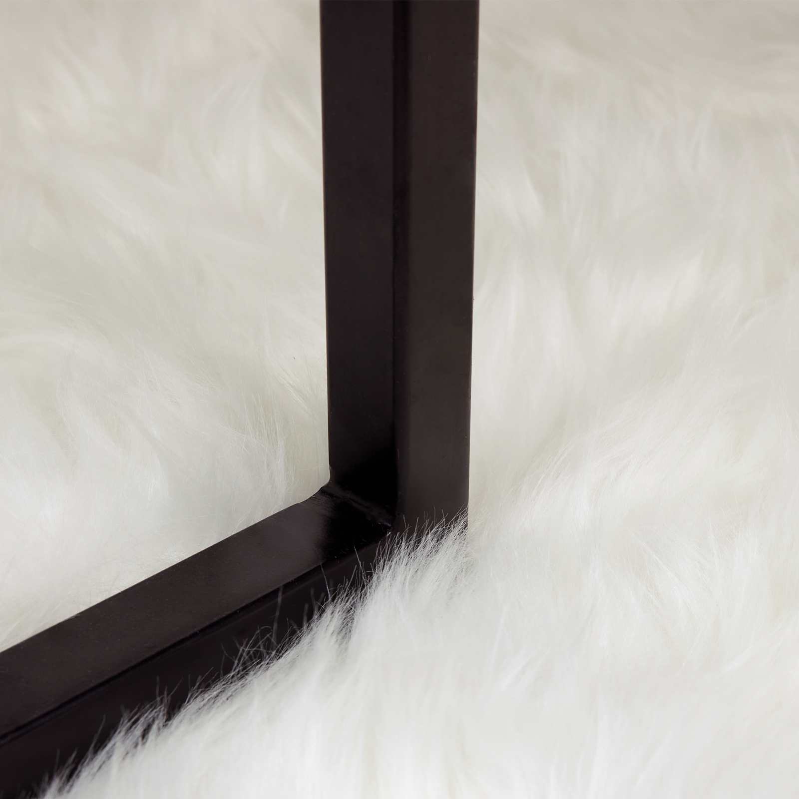 Covor din Lână Faux Tafalla Alb 60 x 90 cm Poliester GartenMobel Dekor