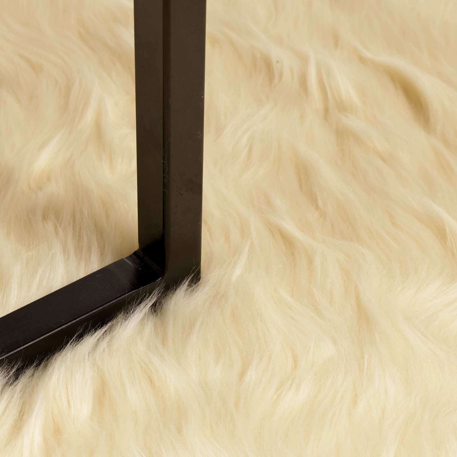 Covor din Lână Faux Tafalla Crem 120 x 170 cm Poliester GartenMobel Dekor