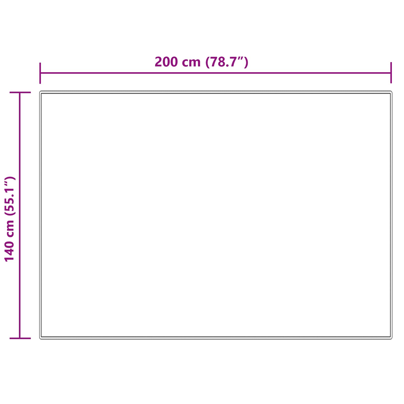 Covor din Lână Faux Tafalla Crem 140 x 200 cm Poliester GartenMobel Dekor