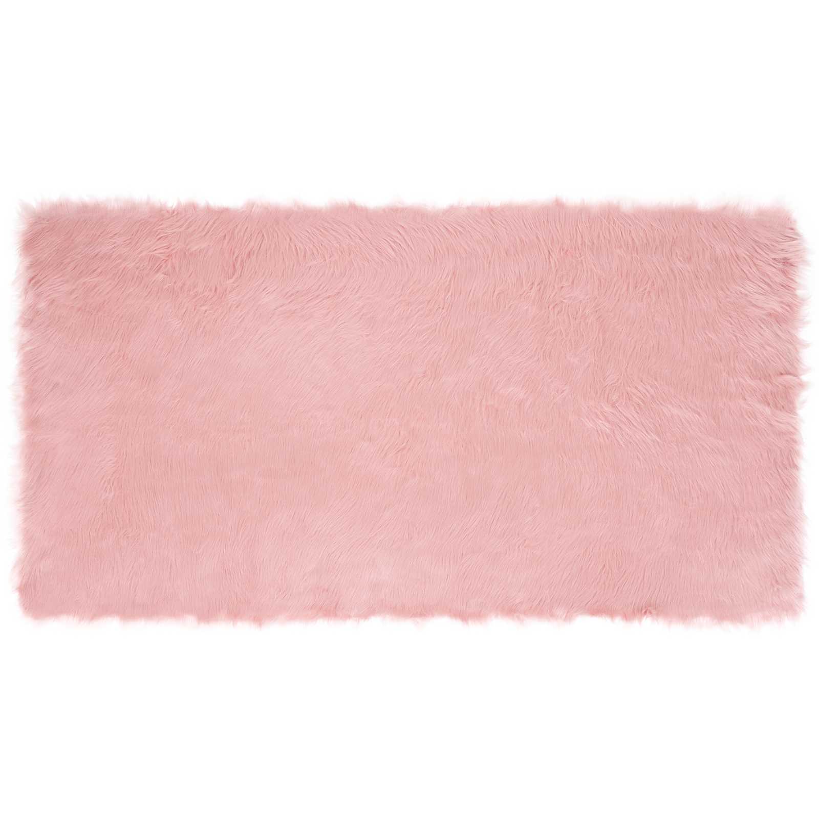 Covor din Lână Faux Tafalla Roz 80 x 150 cm Poliester GartenMobel Dekor