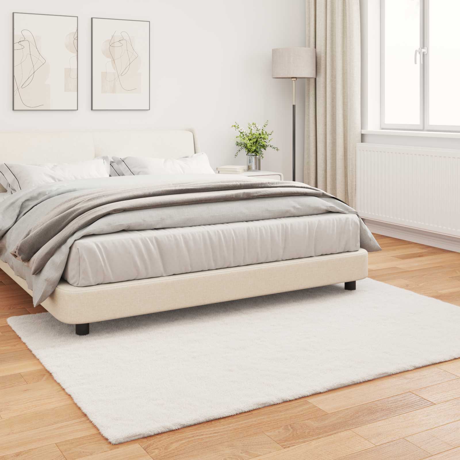 Covor din Blană Faux de Iepure Olite Crem 140 x 200 cm GartenMobel Dekor