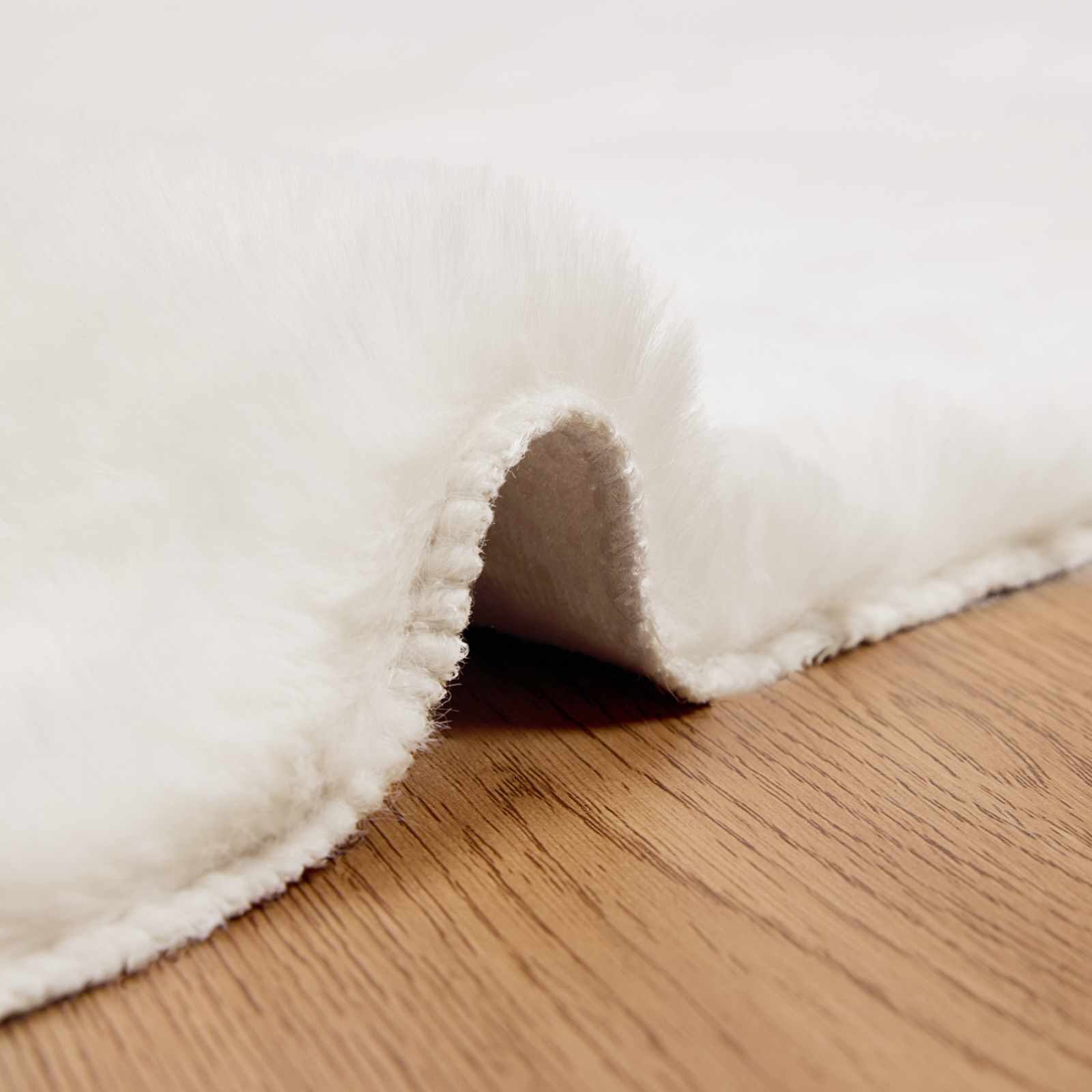 Covor din Blană Faux de Iepure Olite Crem 80 x 150 cm Poliester GartenMobel Dekor