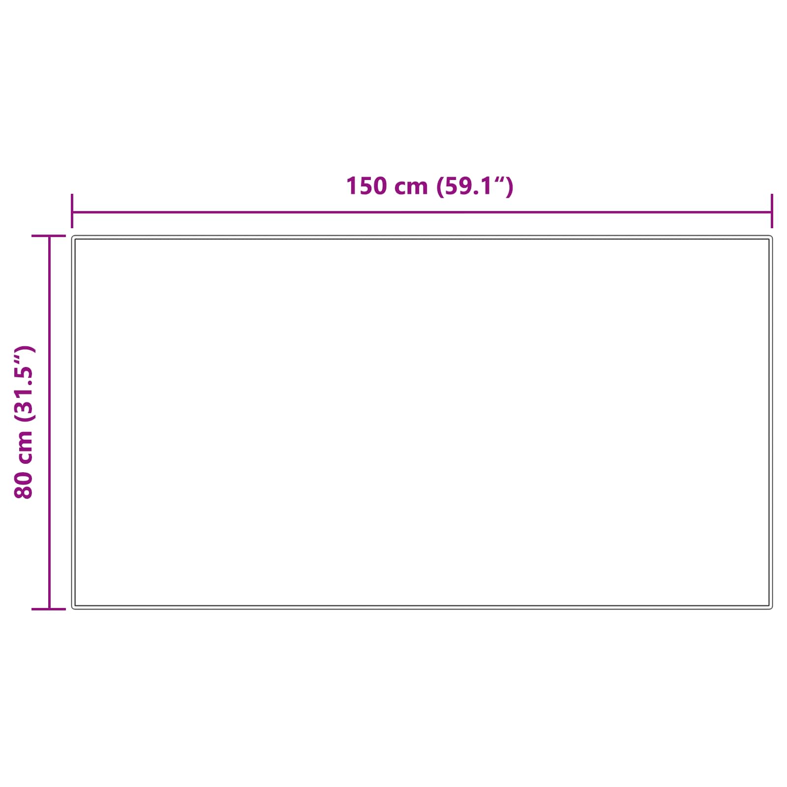 Covor din Blană Faux de Iepure Olite Roz 80 x 150 cm Poliester GartenMobel Dekor