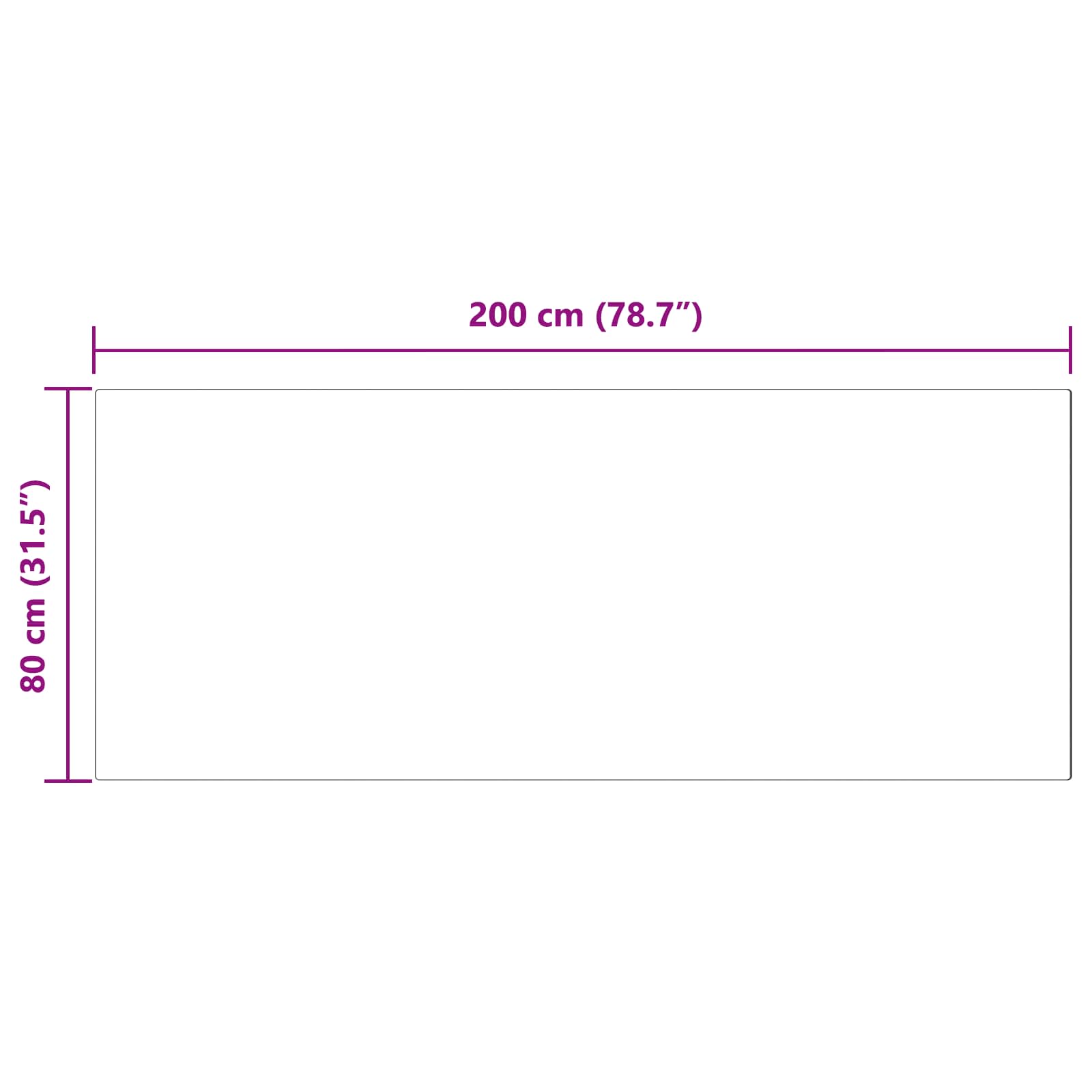 Covor din Blană Faux de Iepure Olite Antracit 80 x 200 cm GartenMobel Dekor