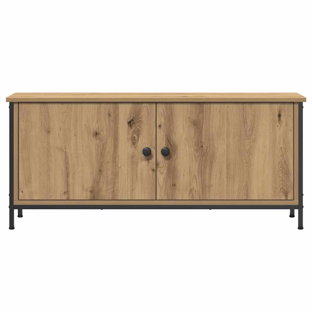 Cabinet TV Stejar Artizanal 100 x 35 x 45 cm Lemn compozit GartenMobel Dekor