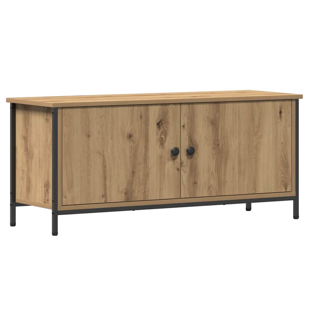 Cabinet TV Stejar Artizanal 100 x 35 x 45 cm Lemn compozit GartenMobel Dekor