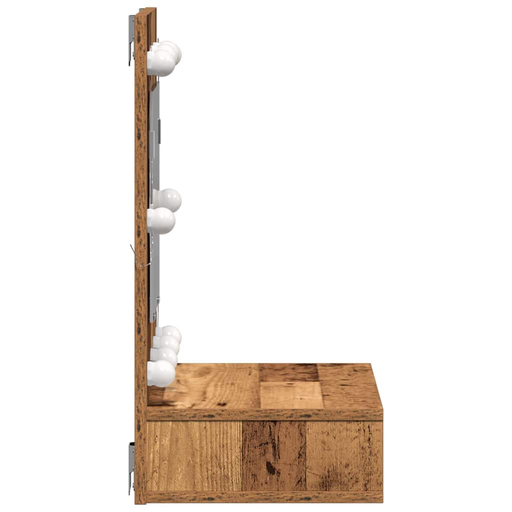 Dulap cu oglindă Lemn vechi 62 x 31.5 x 62 cm Lemn compozit GartenMobel Dekor