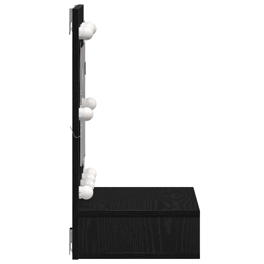 Dulap cu oglindă Stejar negru 62 x 31.5 x 62 cm Lemn compozit GartenMobel Dekor