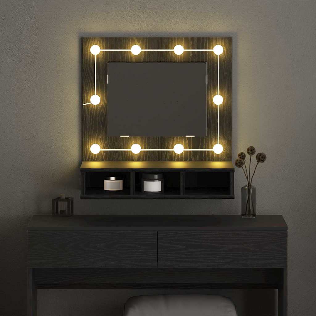 Dulap cu oglindă Stejar negru 62 x 31.5 x 62 cm Lemn compozit GartenMobel Dekor